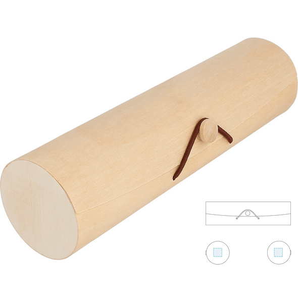 Cylindrical Case for 7/9 Macarons Wood